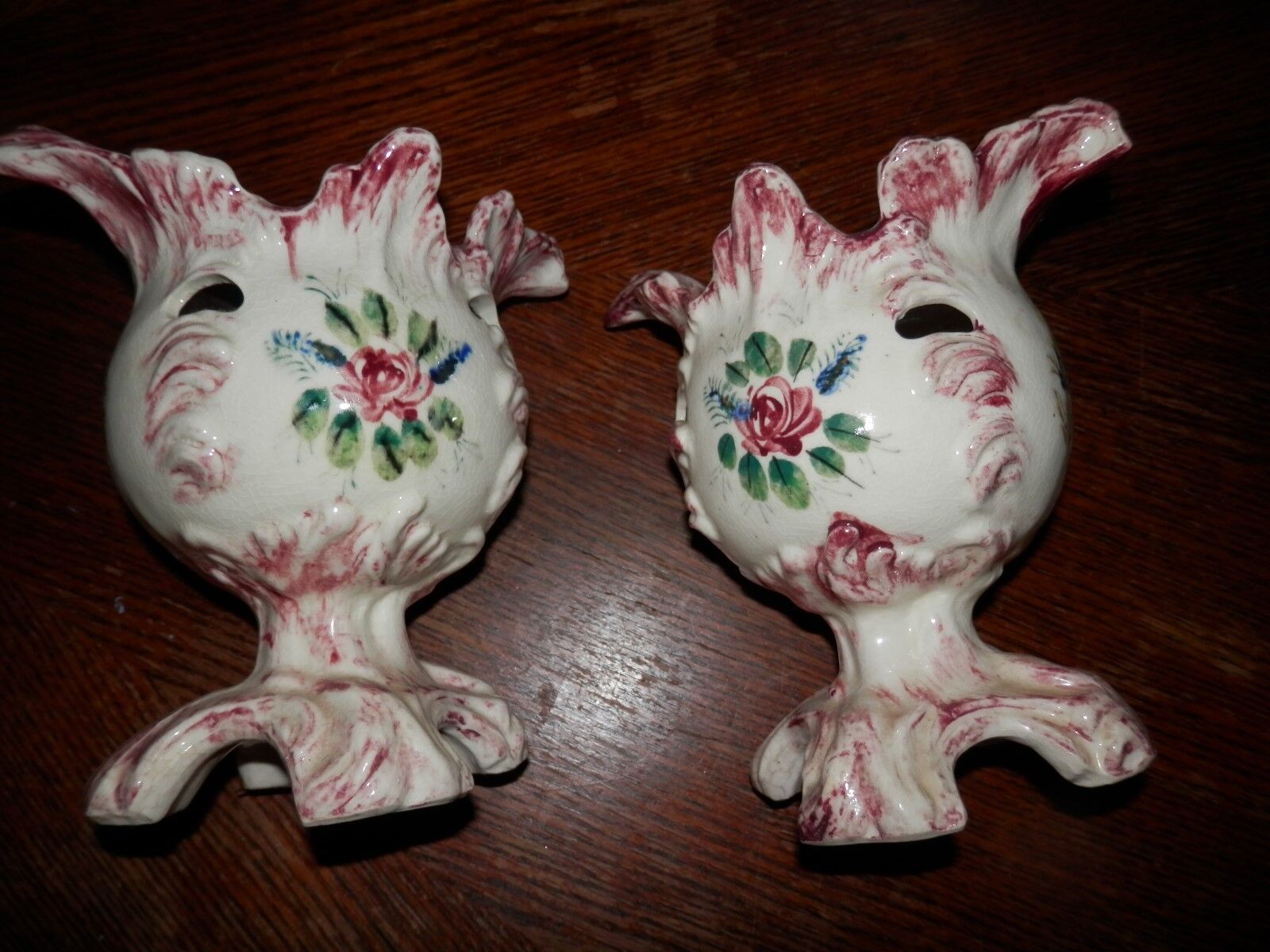 Made in Germany Vintage Ceramic Vases, Set of 2, Very Old, No Chips or Cracks