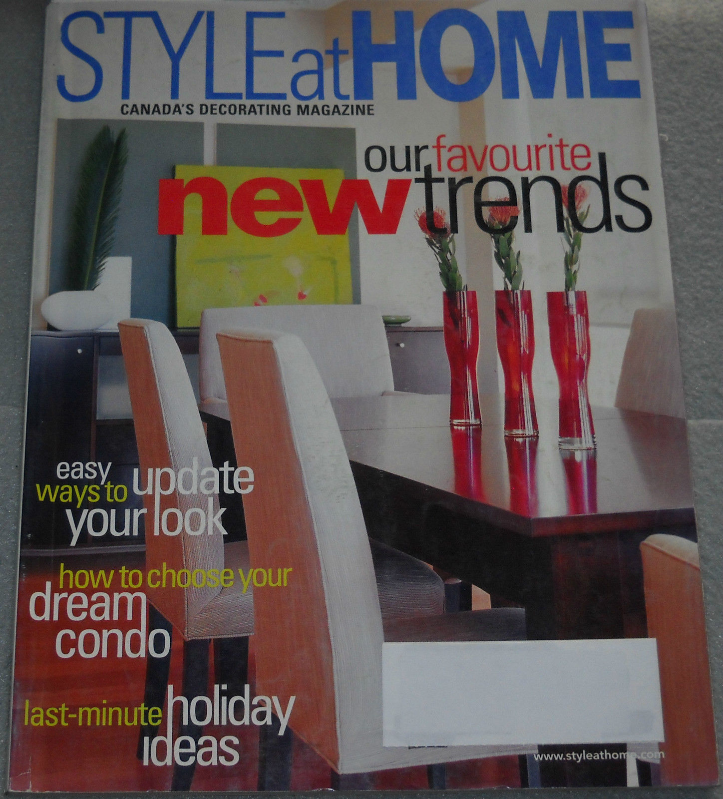 Style at Home Magazine December 2002/January 2003 Our Favourite New Trends