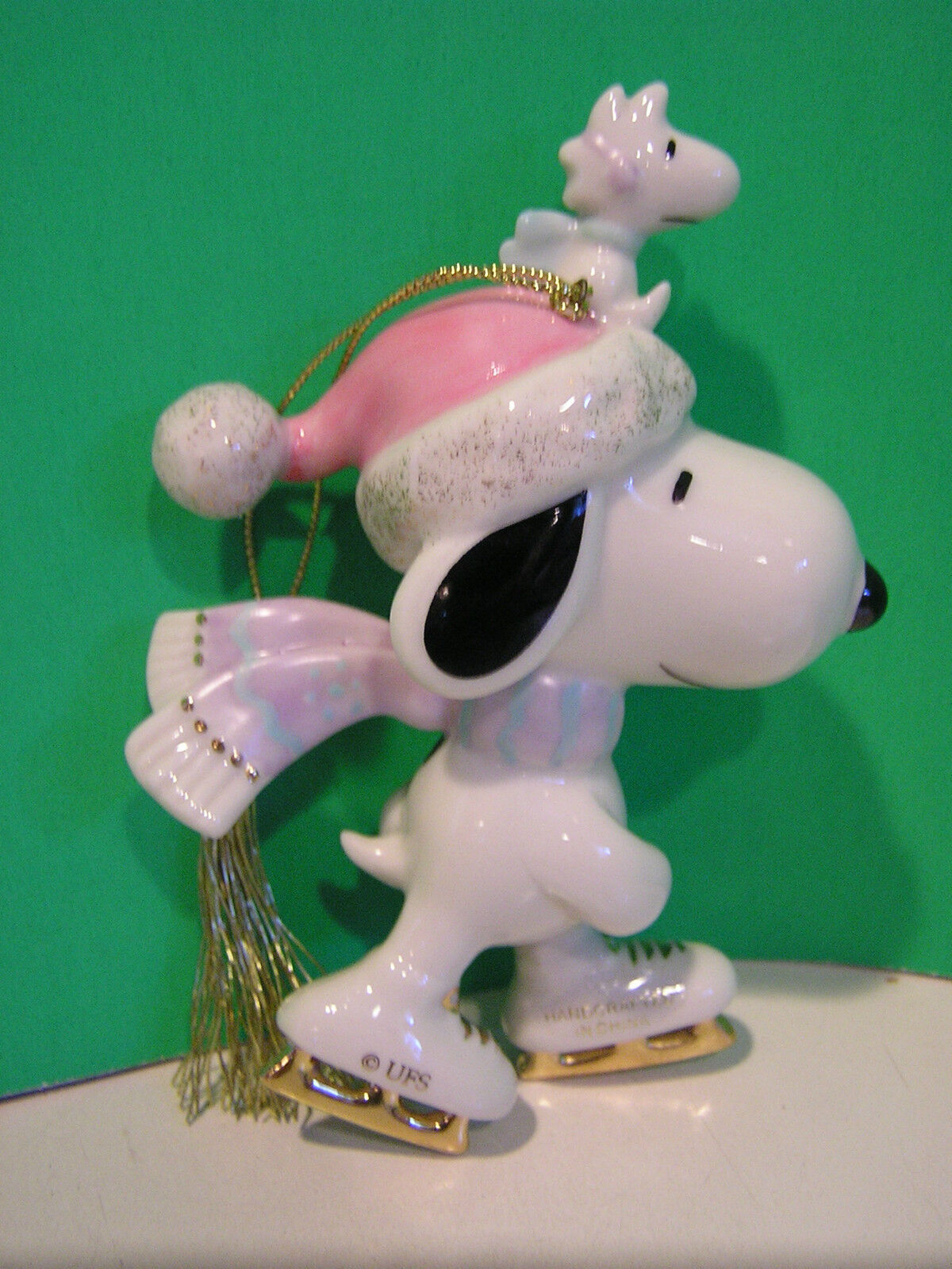 LENOX SNOOPY\'S SKATING FRIEND ORNAMENT with WOODSTOCK New in Box w/COA