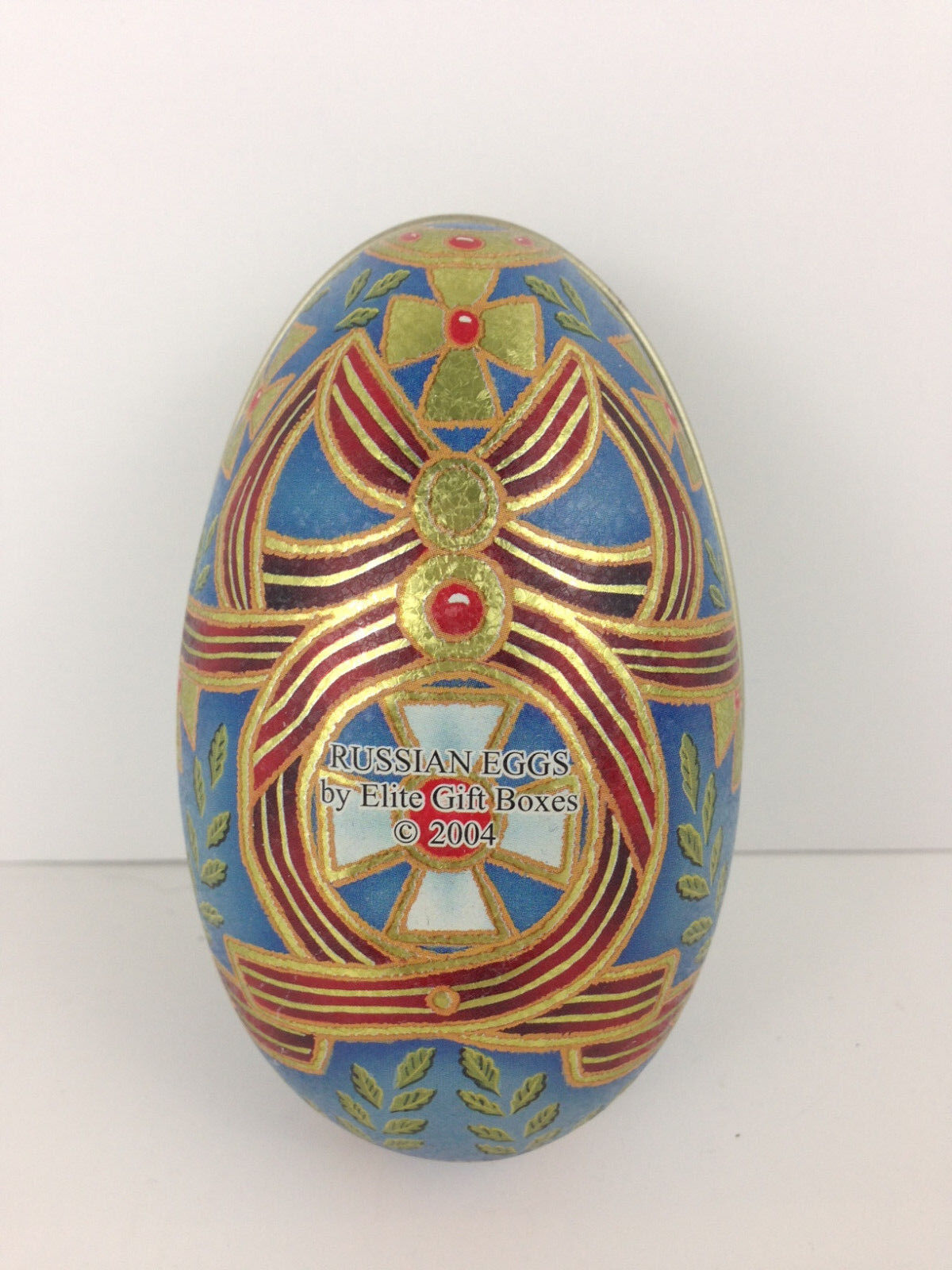 Russian Egg Tin Container 2 piece 4\