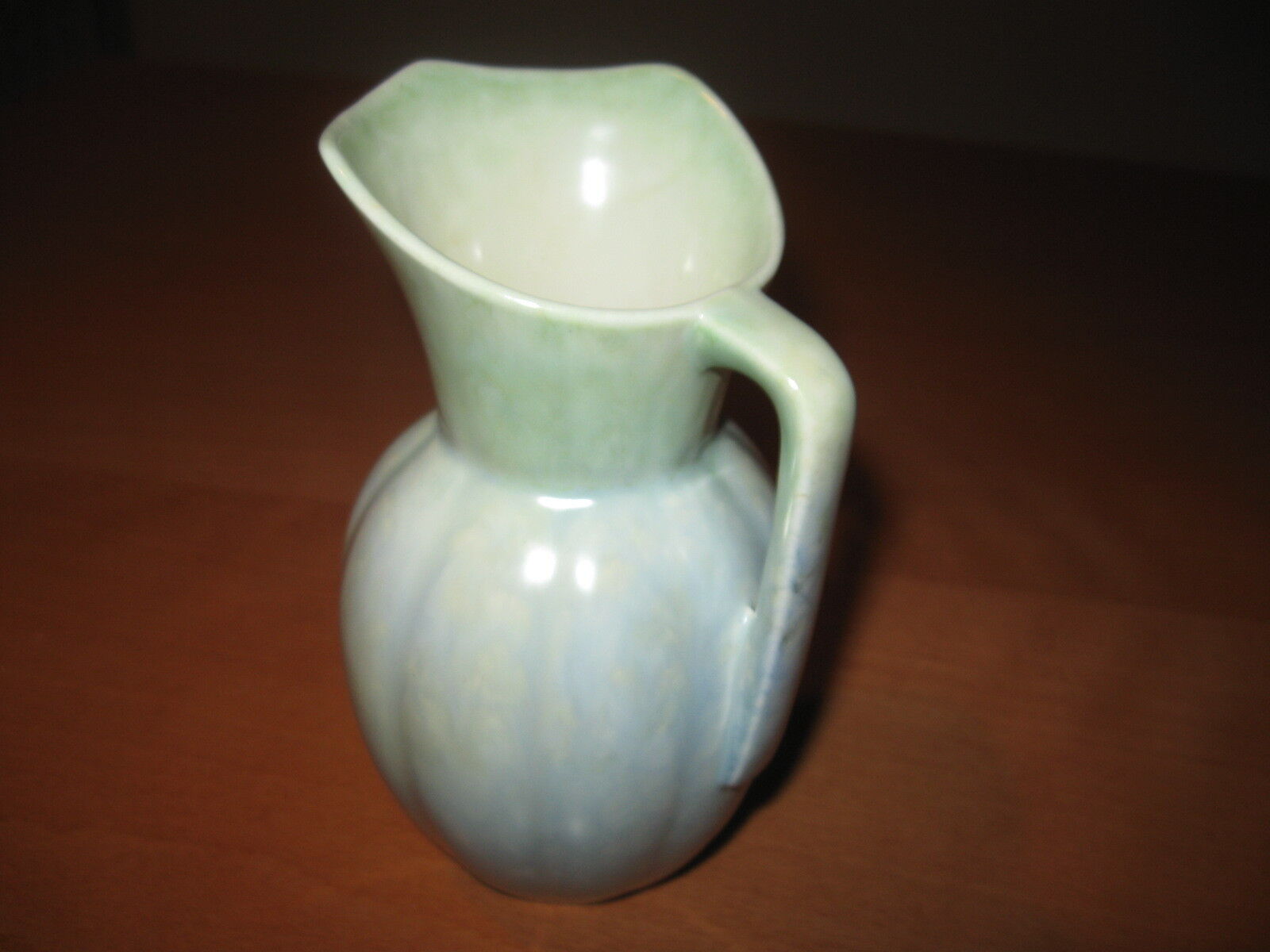 Vintage Sylvac England Pottery Hand Painted Pitcher Jug Vase Stunning Green VGC