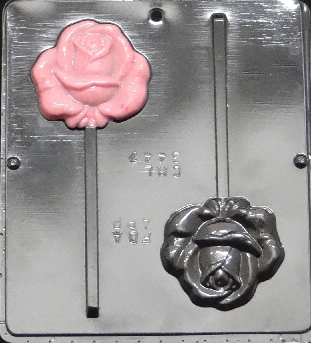 Rose Lollipop Chocolate Candy Mold 3447 NEW