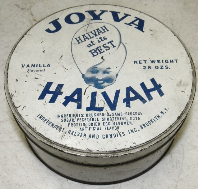 Joyva Vanilla Halvah, 28 oz Vintage Tin, 5 1/2\
