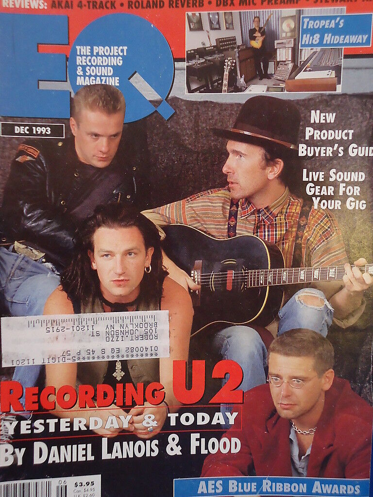 EQ Magazine DECEMBER 1993  U2  AKAI  ROLAND  music recording Vintage Issue RARE