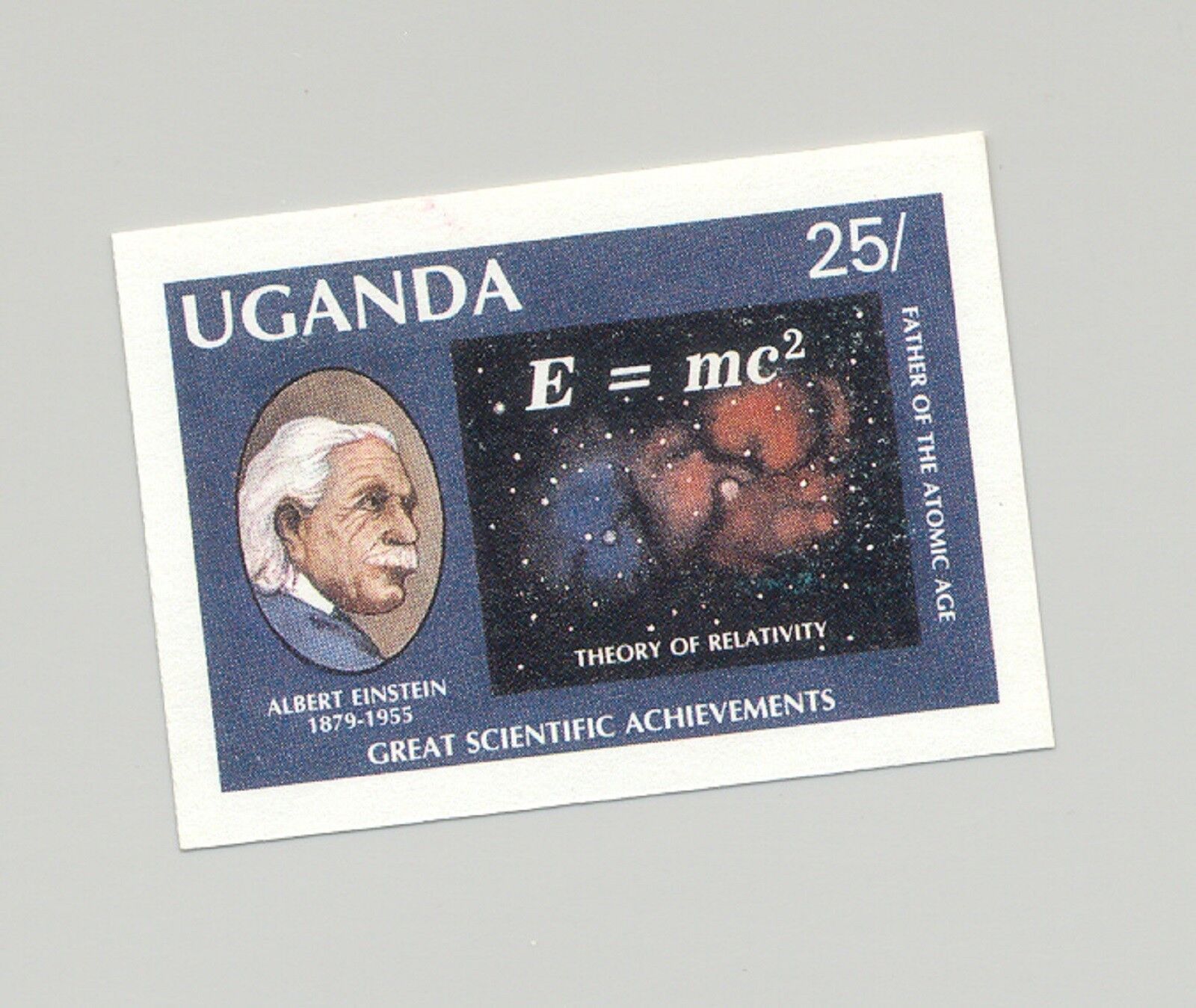 Uganda #565 Einstein, Science, Physics, Judaica 1v Imperf Proof