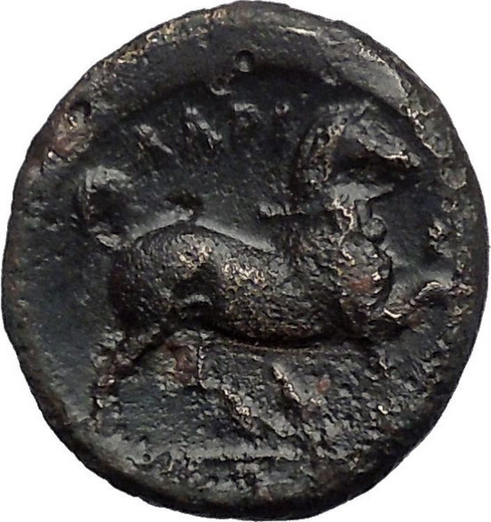 LARISSA in THESSALY 350BC NYMPH Horse Authentic Ancient Greek Coin i49172