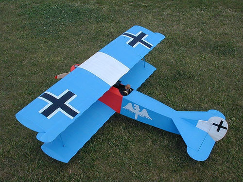 Giant 1/5 Scale German WW-I Fokker D. VII Biplane Plans, Templates, Instructions