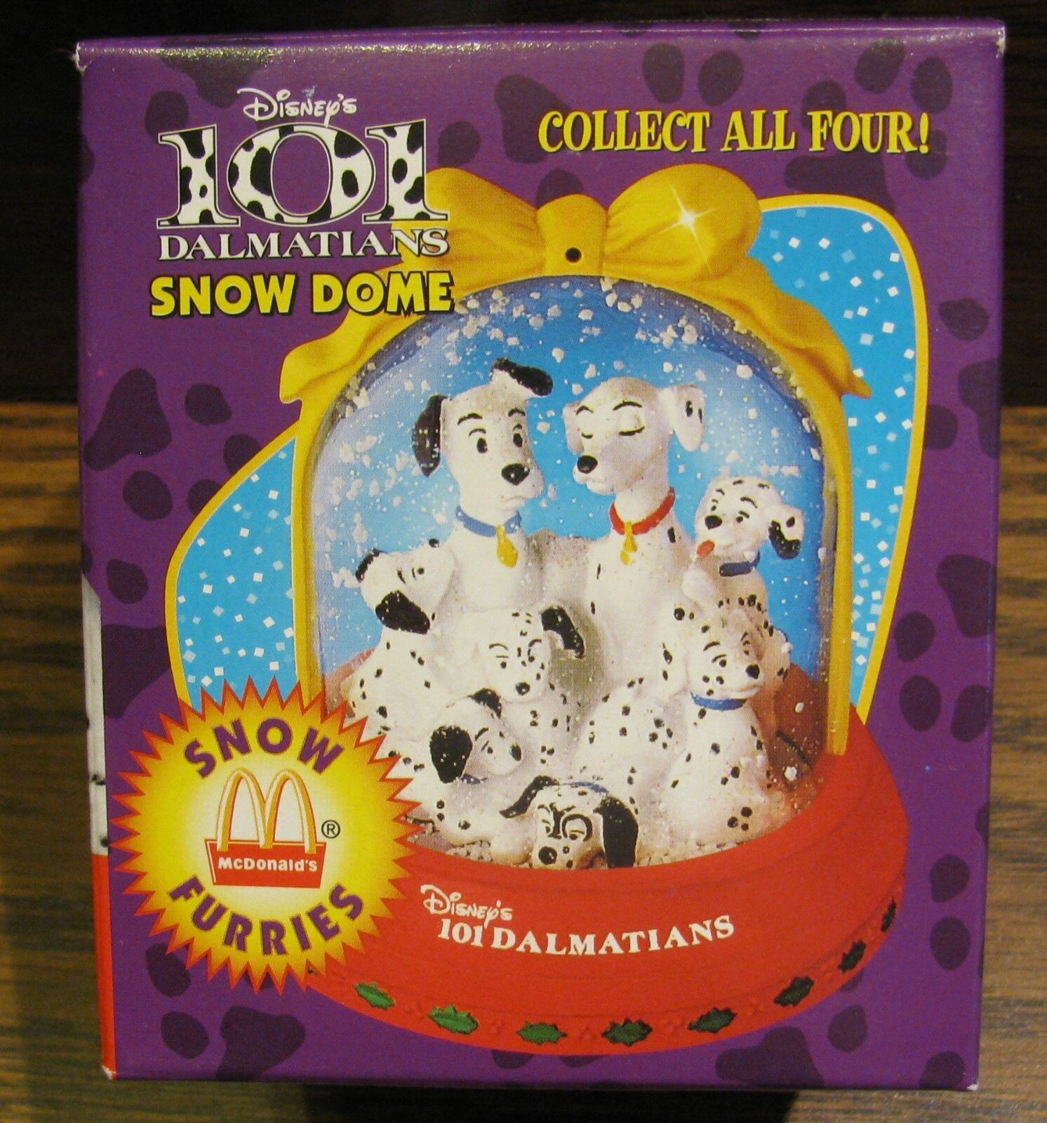 Vintage 1996 McDonald 101 Dalmatians Snow Dome SNOW FLURRIES Mint in Box