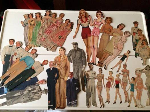 Antique vintage paper doll collection too many items to count wow RARE MASSIVE