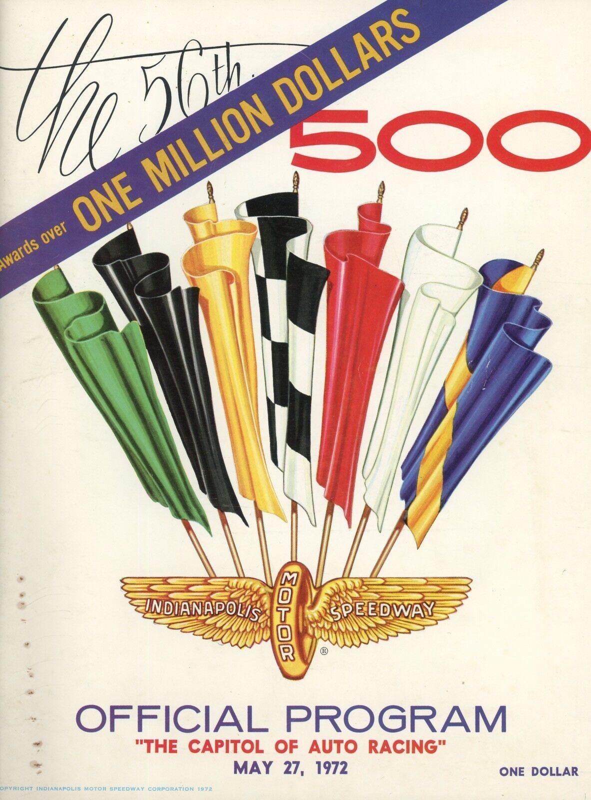 Vintage Indianapolis Speedway 1972 Official Program The 56th Running