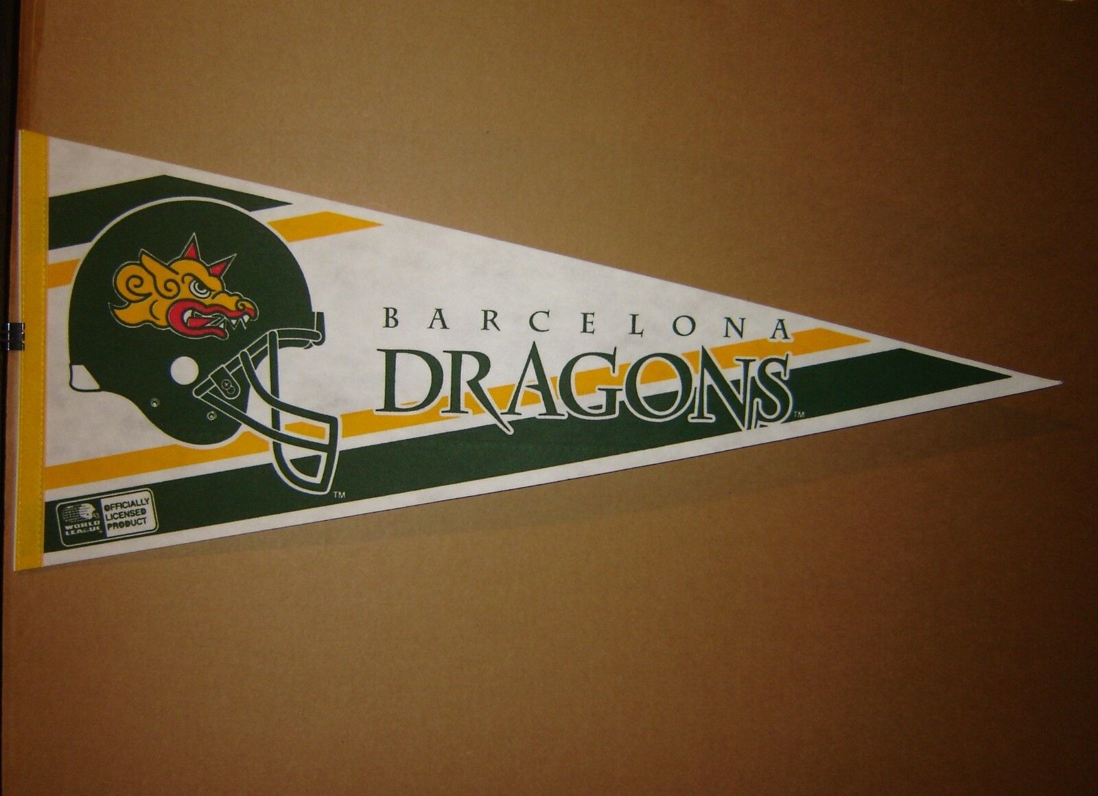 Barcelona Dragons World League of American WLAF Football Pennant