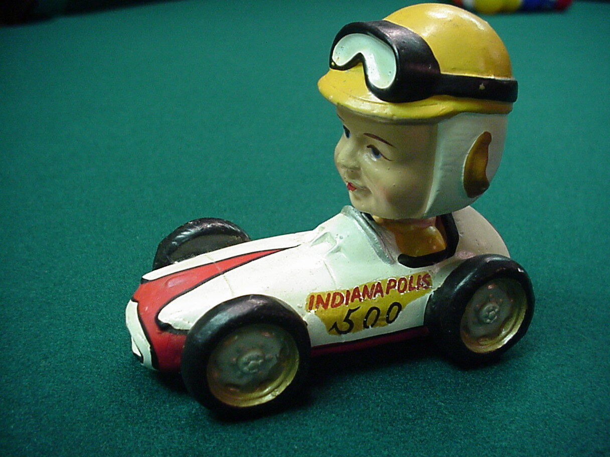 Indianapolis 500 raceing car nodder 1950s RARE Vintage (great condition)