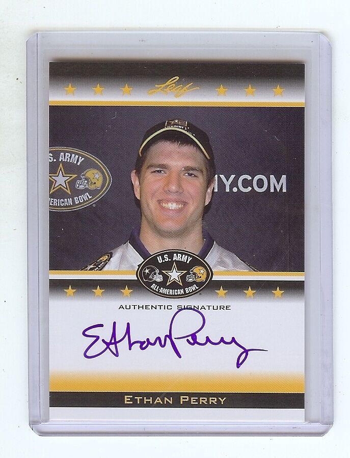 ETHAN PERRY  2012 U.S. Army TCU Horned Frogs #d xx/125 AUTOGRAPH RC