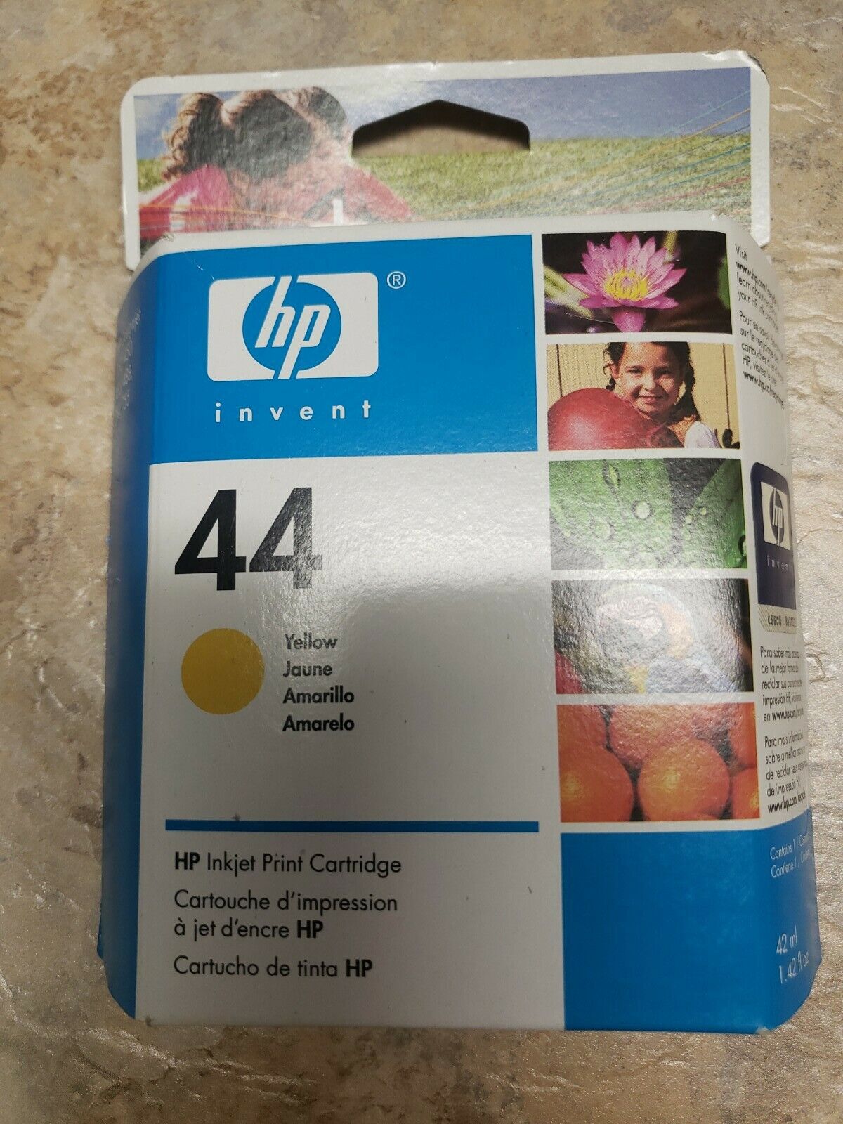 GENUINE HP 44 Yellow Ink Cartridge (HP 51644Y)