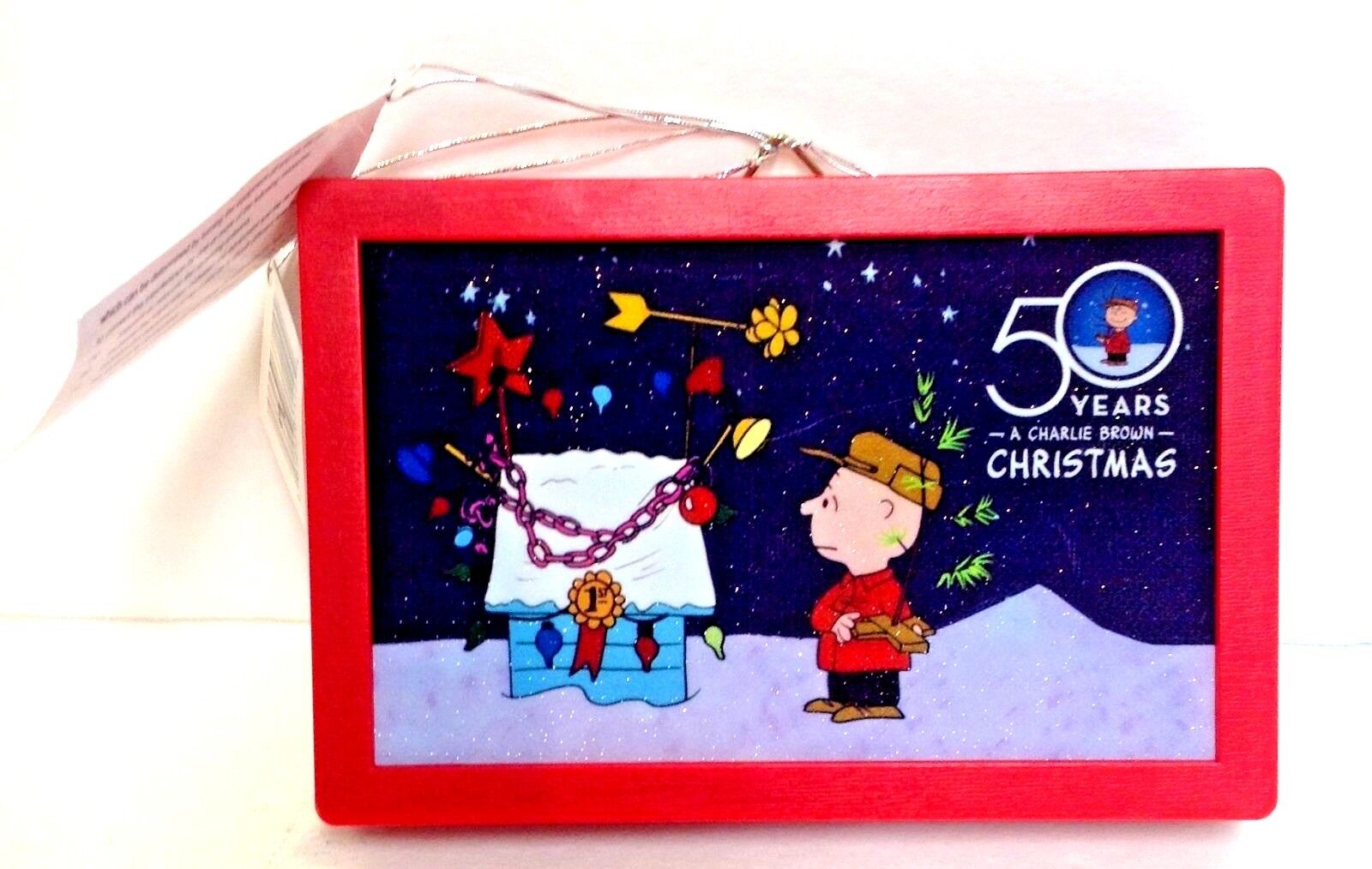 Charlie Brown 50th Illuminated Art Mr Christmas Collectors Item Light Up 