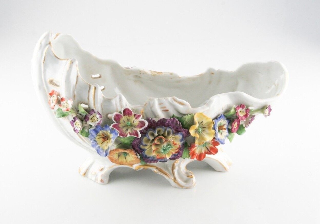 Vintage German Porcelain Floral Bowl Marked \