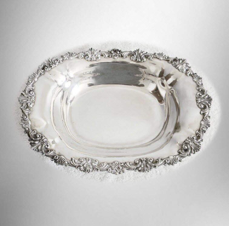 Bailey Banks Biddle sterling silver footed bread tray or bowl - 