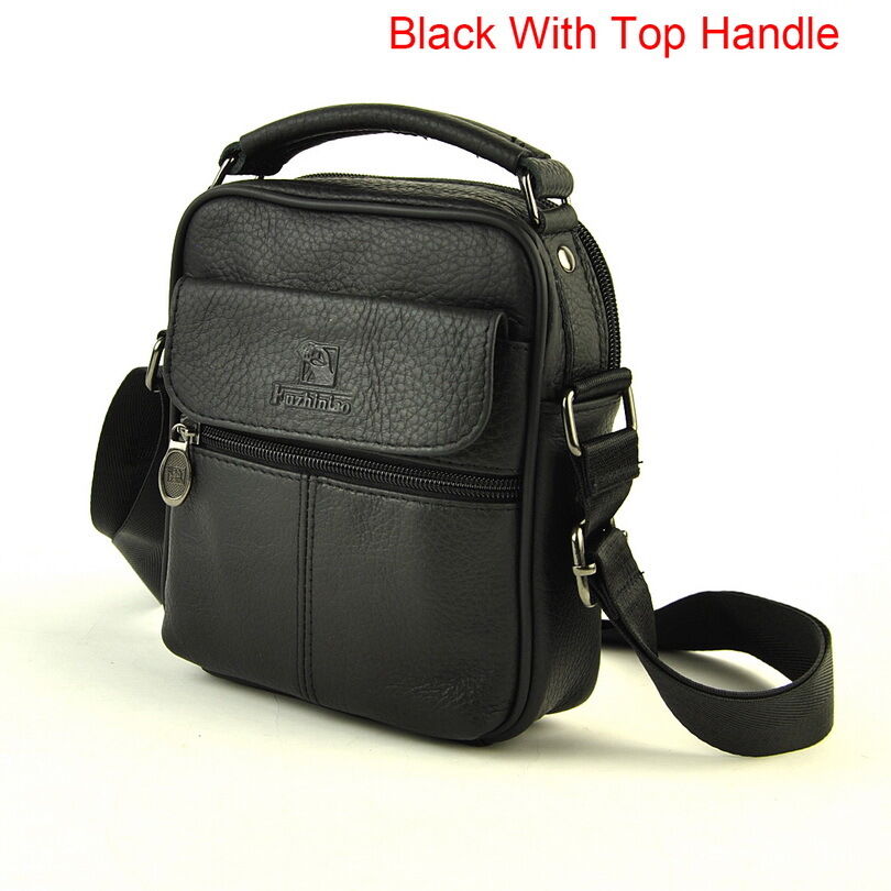 Men Women Genuine Leather Small Shoulder Handbag Classic Mobile Bag Casual Purse