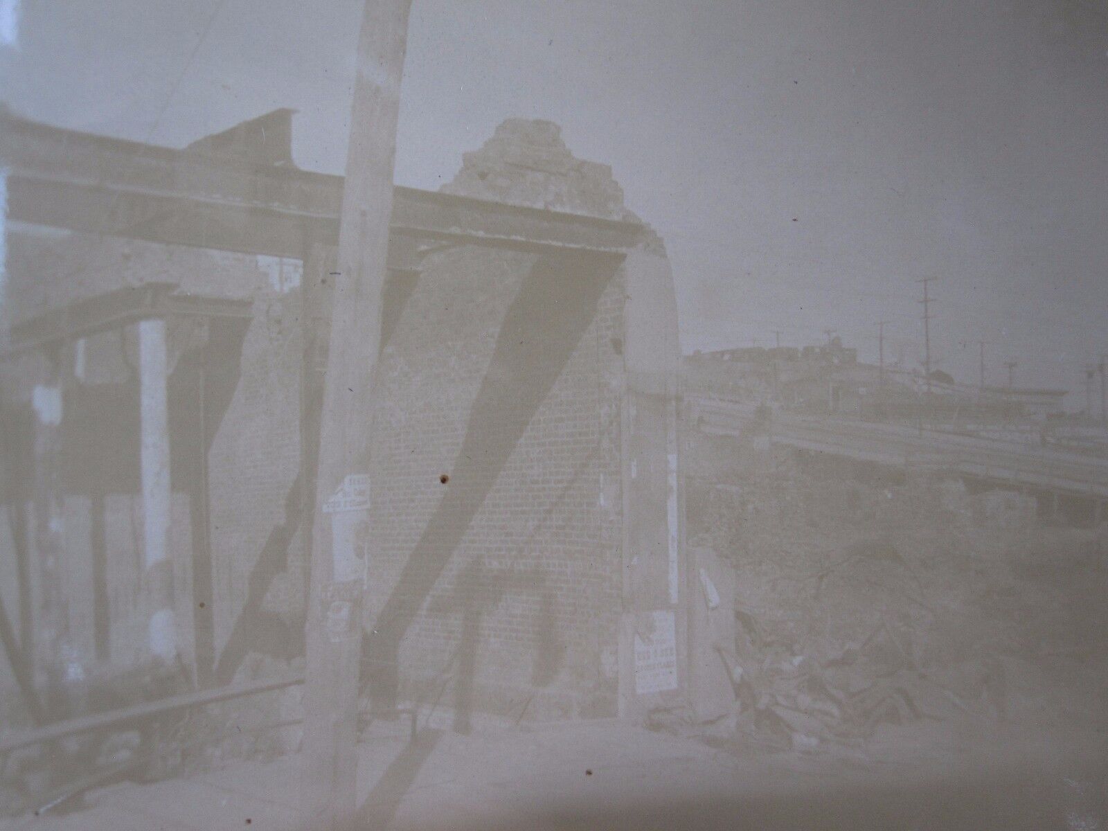 ANTIQUE 1906 SAN FRANCISCO EARTHQUAKE 733 FILLMORE UNION LEADER SIGN EGG PHOTO