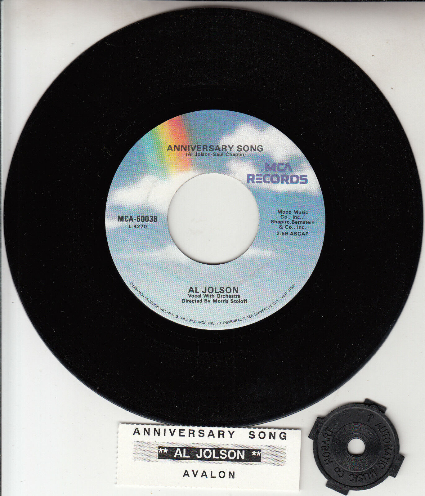 AL JOLSON  Anniversary Song & Avalon 7\