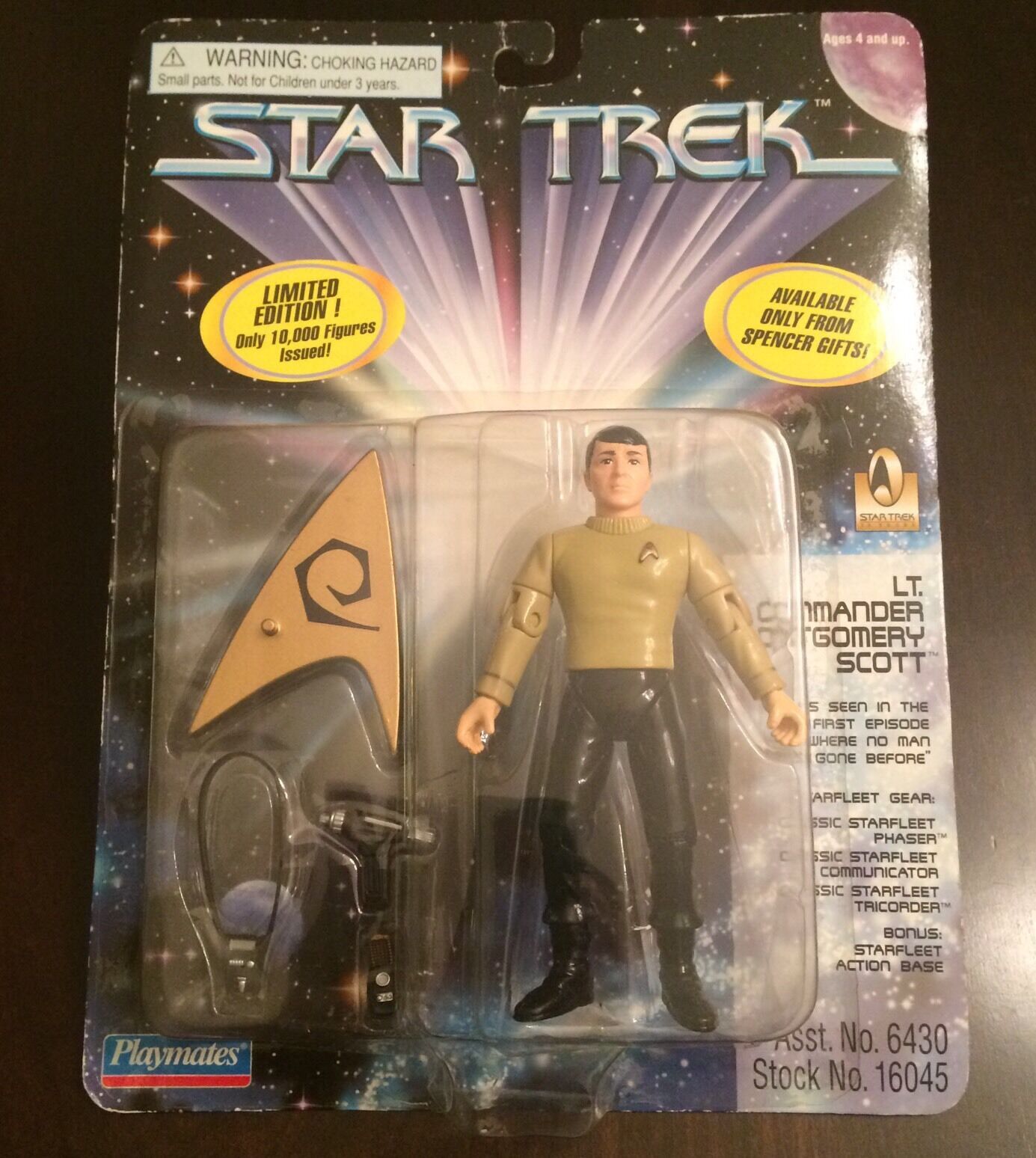 STAR TREK Limited Edition SCOTTY Spencer Gifts VHTF 1st Episode NEW ON CARD Rare
