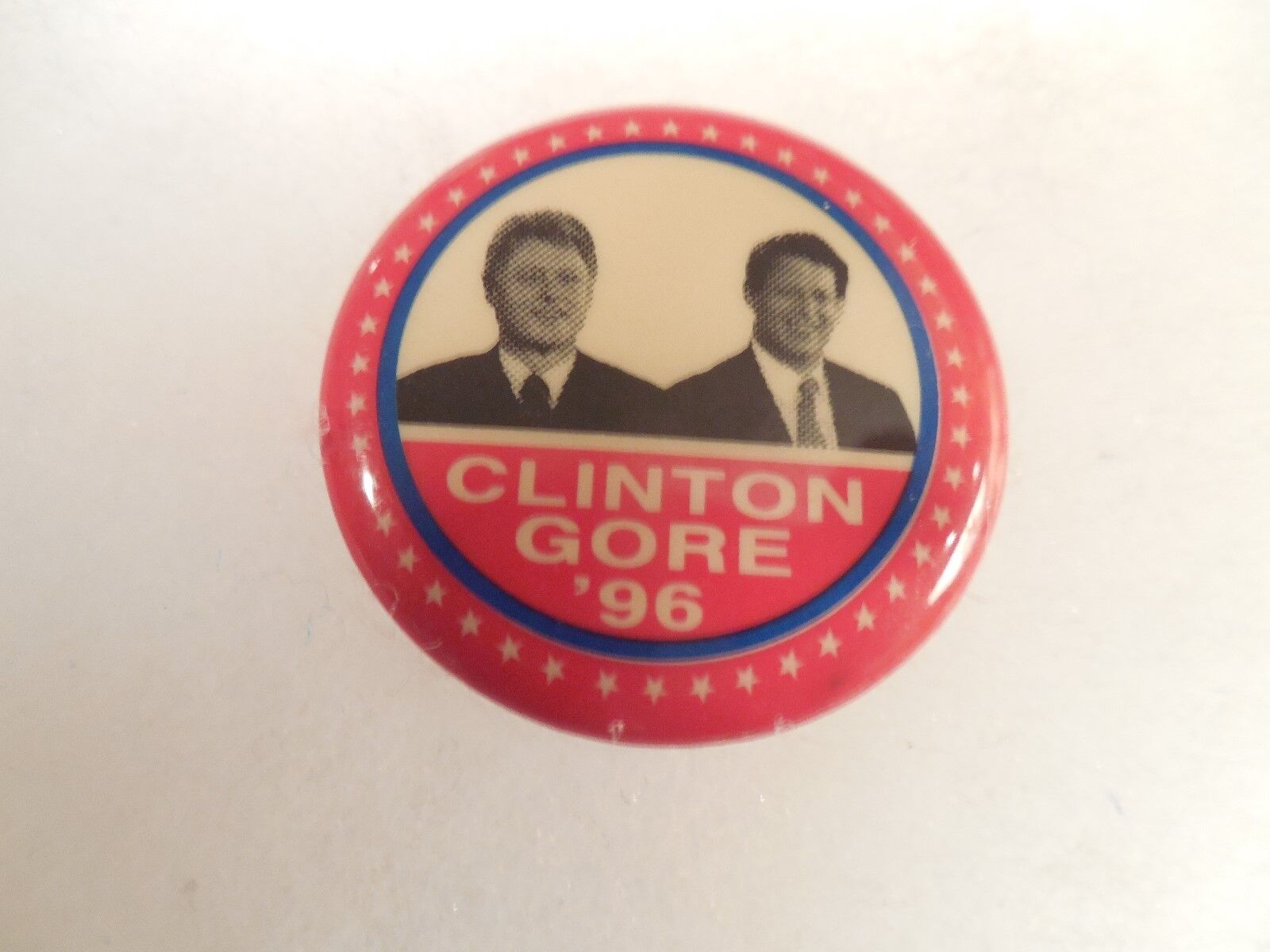 Presidential Bill Clinton Pin Back Campaign Button Gore 1996 President Candidate