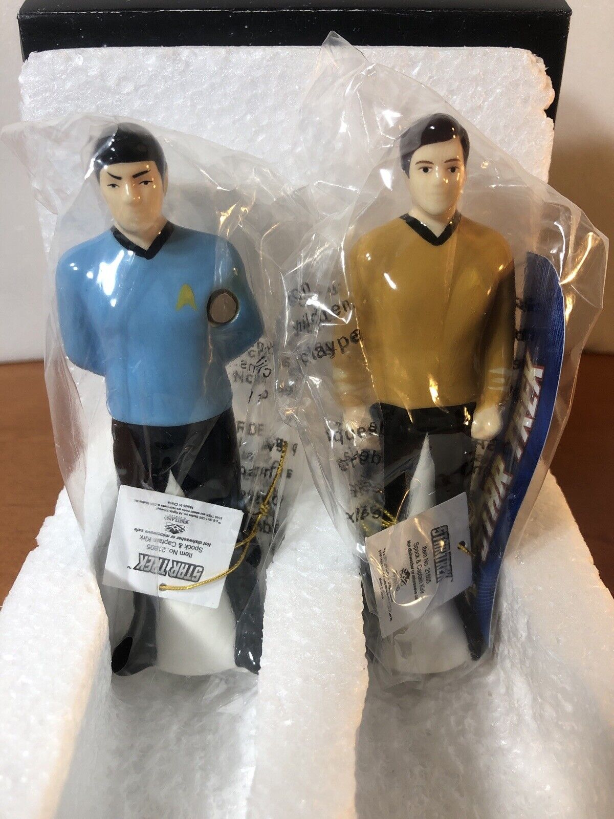 Westland Star Trek #21805 Spock And Kirk Salt & Pepper Shakers 4-1/2” H 2011 NEW