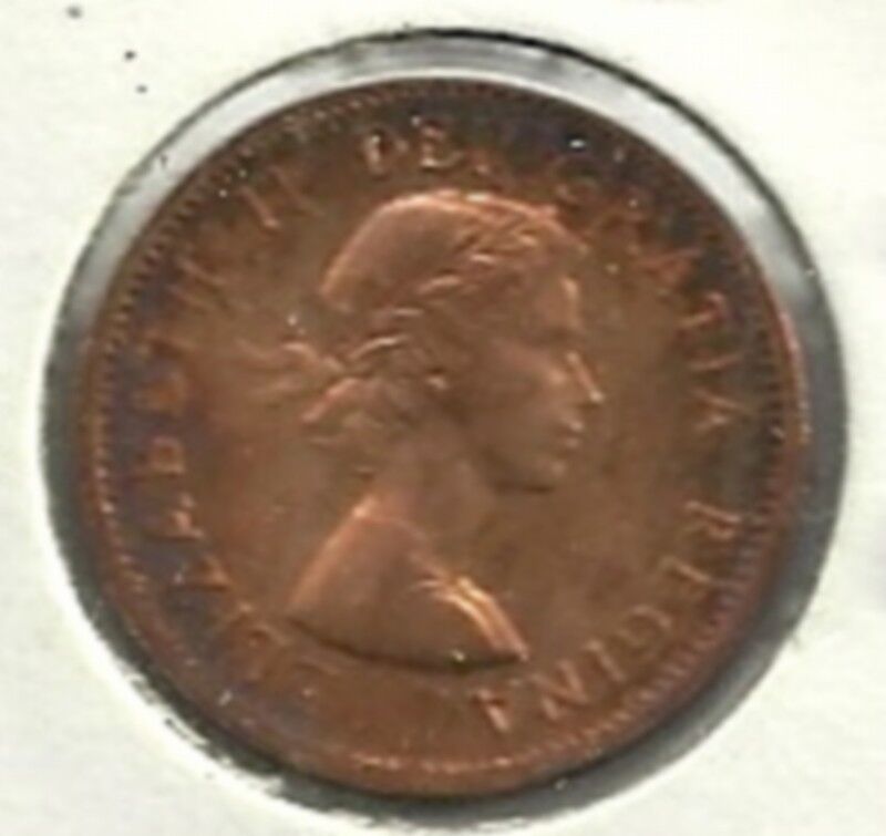 1958  Canada  1 Cent  MS Red/Brown
