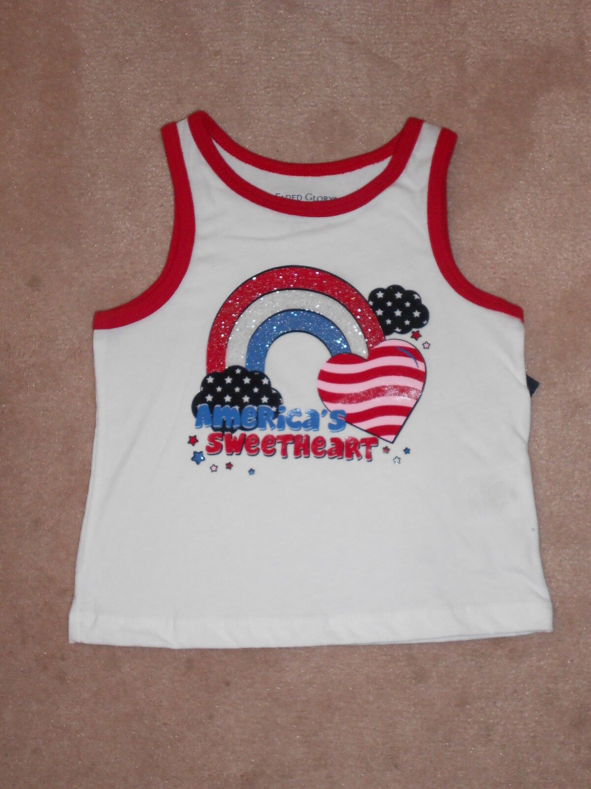NEW, BABY GIRL\'S AMERICA\'S SWEETHEART TANK TOP, SIZE 18M