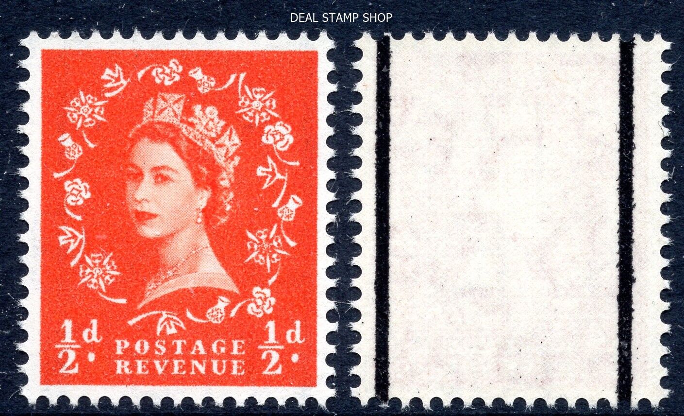 QEII 1957 ½d Orange-Red SG561 Graphite Wilding Definitive Issue Unmounted Mint