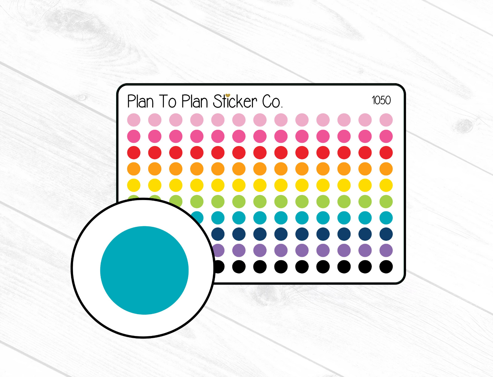 1050~~Multi Colored Tiny Dot Planner Stickers.