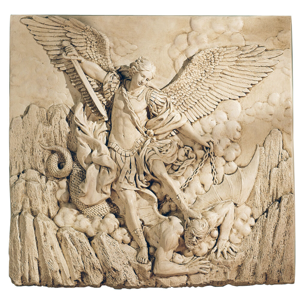 St. Michael the Archangel by Guido Reni Renaissance Sculpture Relief Plaque