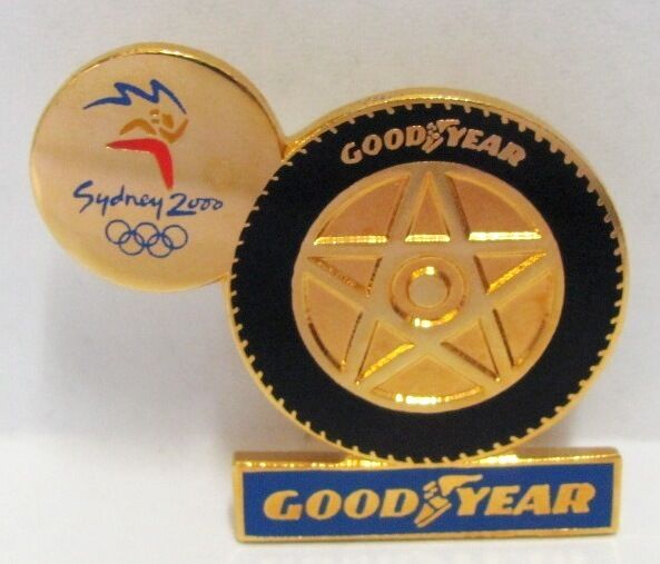 GOLD GOOD YEAR TYRE GOODYEAR SYDNEY OLYMPIC GAMES 2000 PIN BADGE COLLECT #416