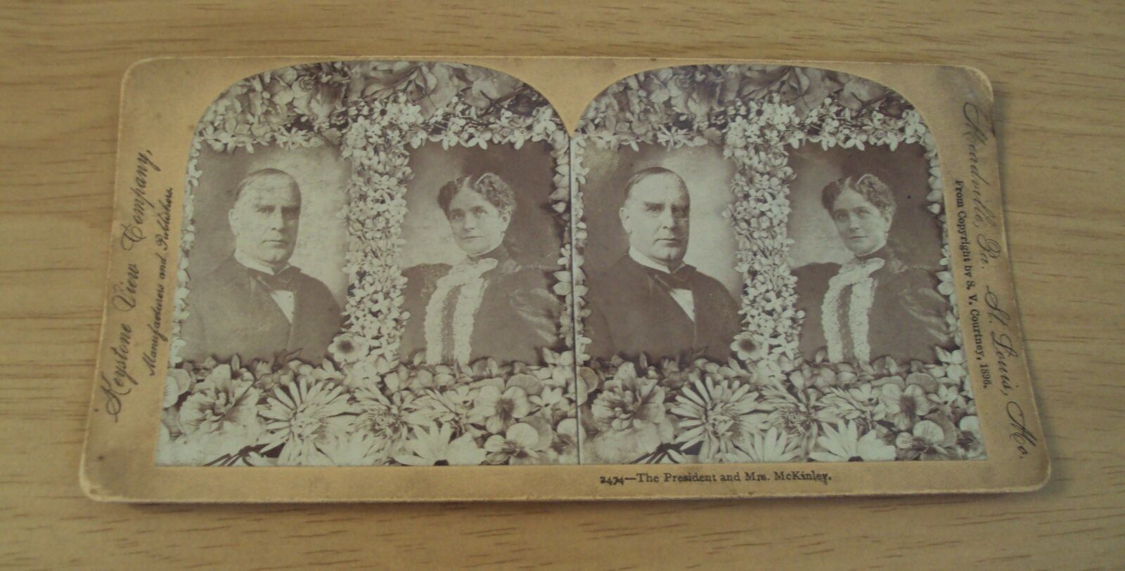 ANTIQUE 1896 STEREOVIEW Photo Card~\
