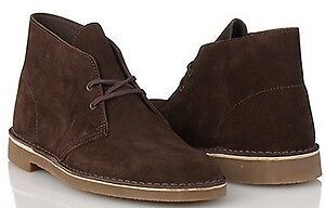 [82289] Mens Clarks Bushacre Desert Boot II Brown Suede Rubber Bottom Casual 
