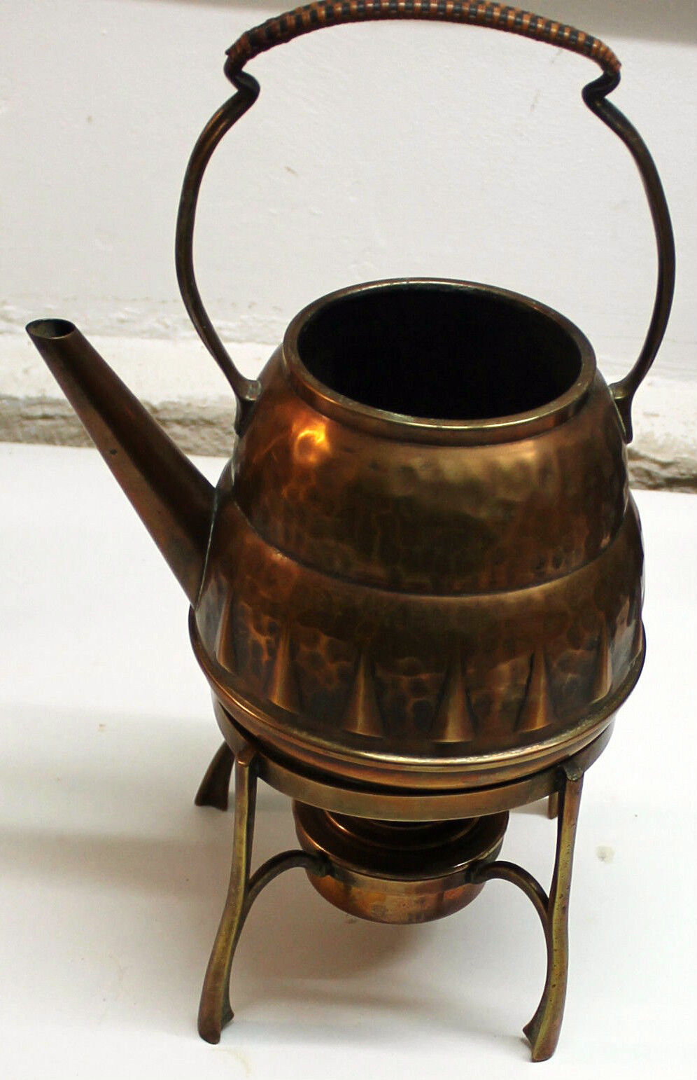 kettle spirit copper art nouveau signed teapot samovar jugendstil arts and craft