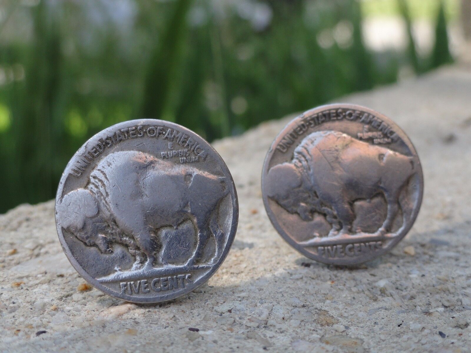 Buffalo Nickel Cufflinks -- Coin Indian Head Bison Money American Jewelry