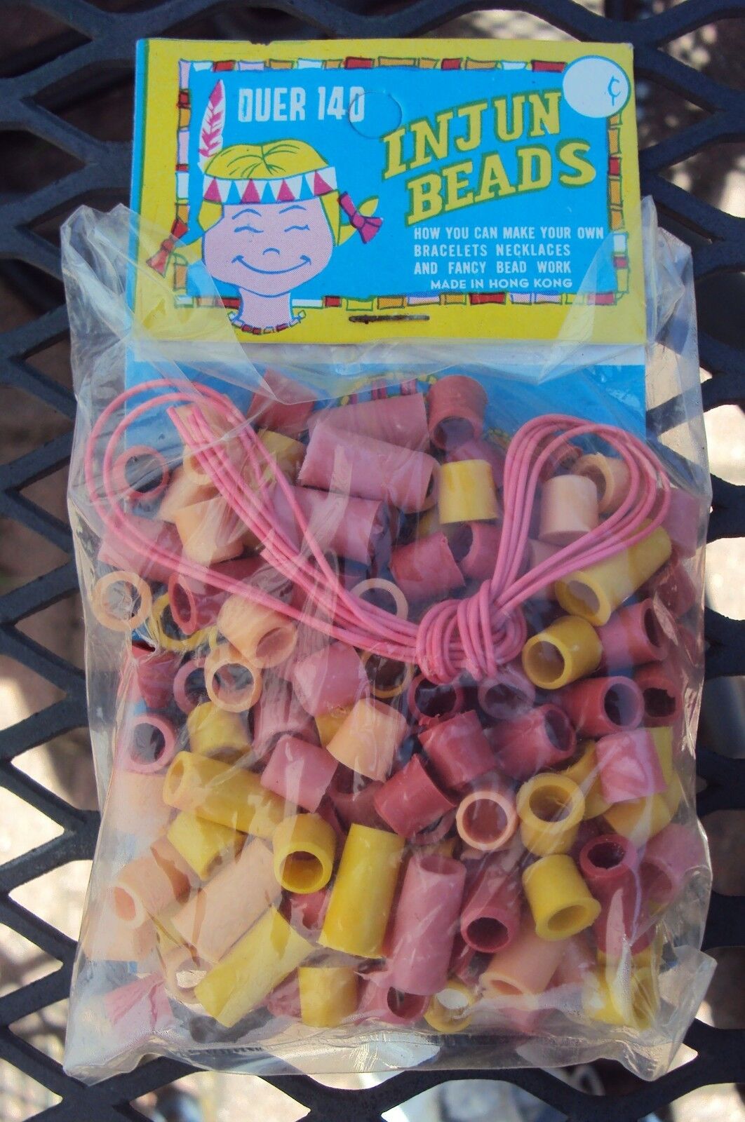 VINTAGE DIME STORE TOY Injun Beads Made in HONG KONG 1950-60\'s New Old Stock NOS