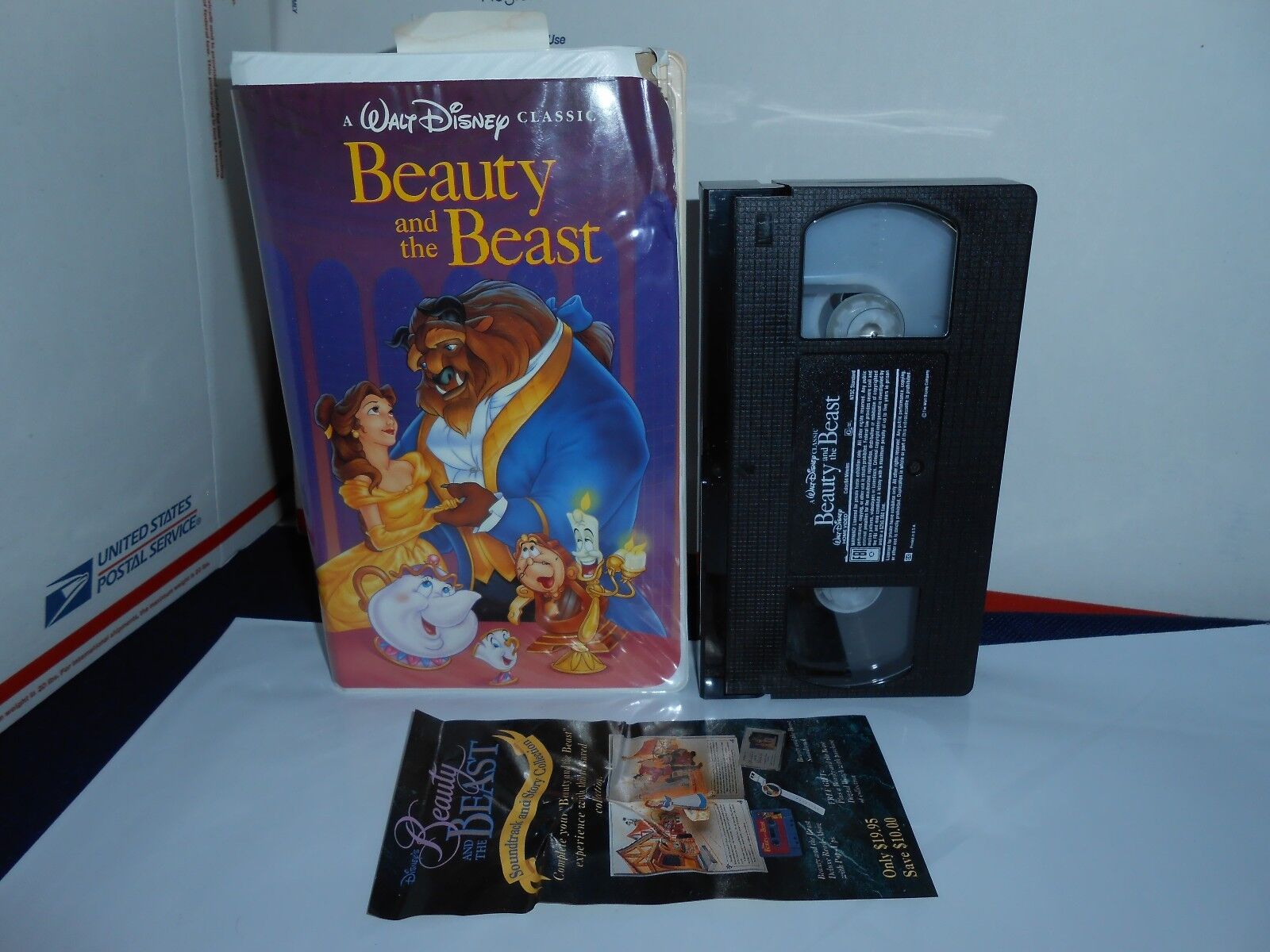 VTG 1992 BEAUTY AND THE BEAST VHS VIDEO RARE WALT DISNEY BLACK DIAMOND CLASSICS