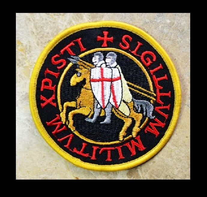 Quality BIG Knights Templar Seal Masonic Iron or Saw On Patch Freemason Biker 
