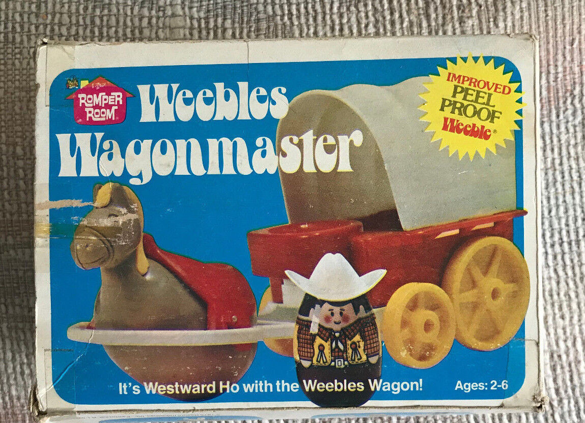 VINTAGE WEEBLES WEST WAGONMASTER COVERED WAGON WITH ORIGINAL BOX 1974