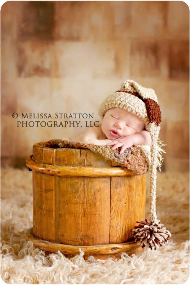 Newborn baby elf style   hat  beanie photo props winter hat baby  easter