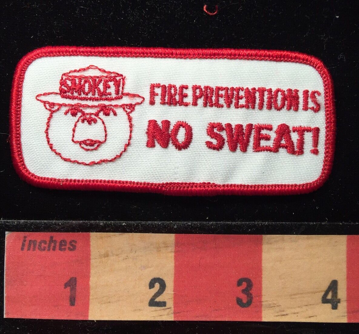 SMOKEY THE BEAR Patch ~ Forest Fire Prevention Is No Sweat C659
