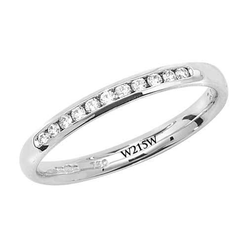 Diamond Eternity Ring 9ct White Gold Channel Set  2.2mm Wide Finger Size J to O