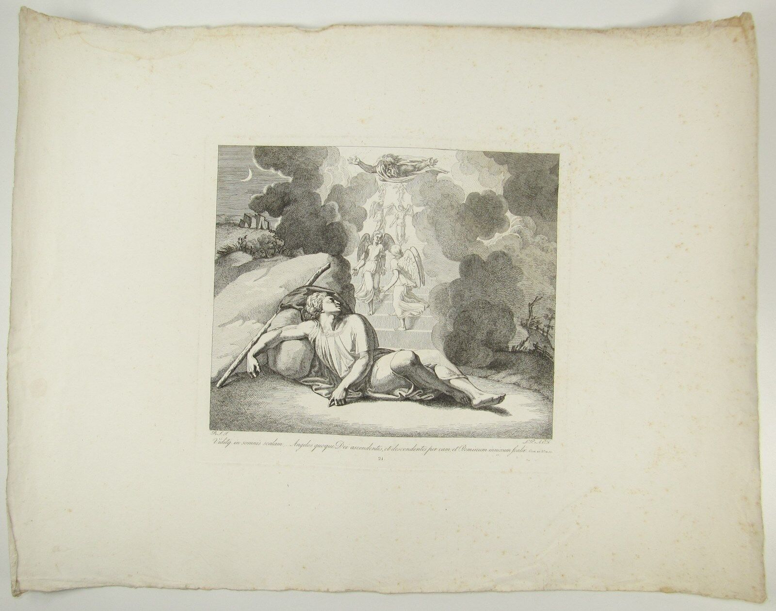 Early 19thC Engraving OLD TESTAMENT GENESIS Isaac Rebecca After RAPHAEL C1840 
