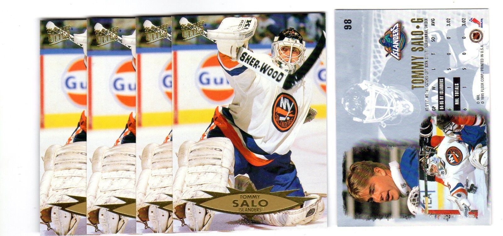 1X TOMMY SALO 1995 96 Fleer Ultra #98 Rookie RC NM-NMMT NY Islanders SWEDEN