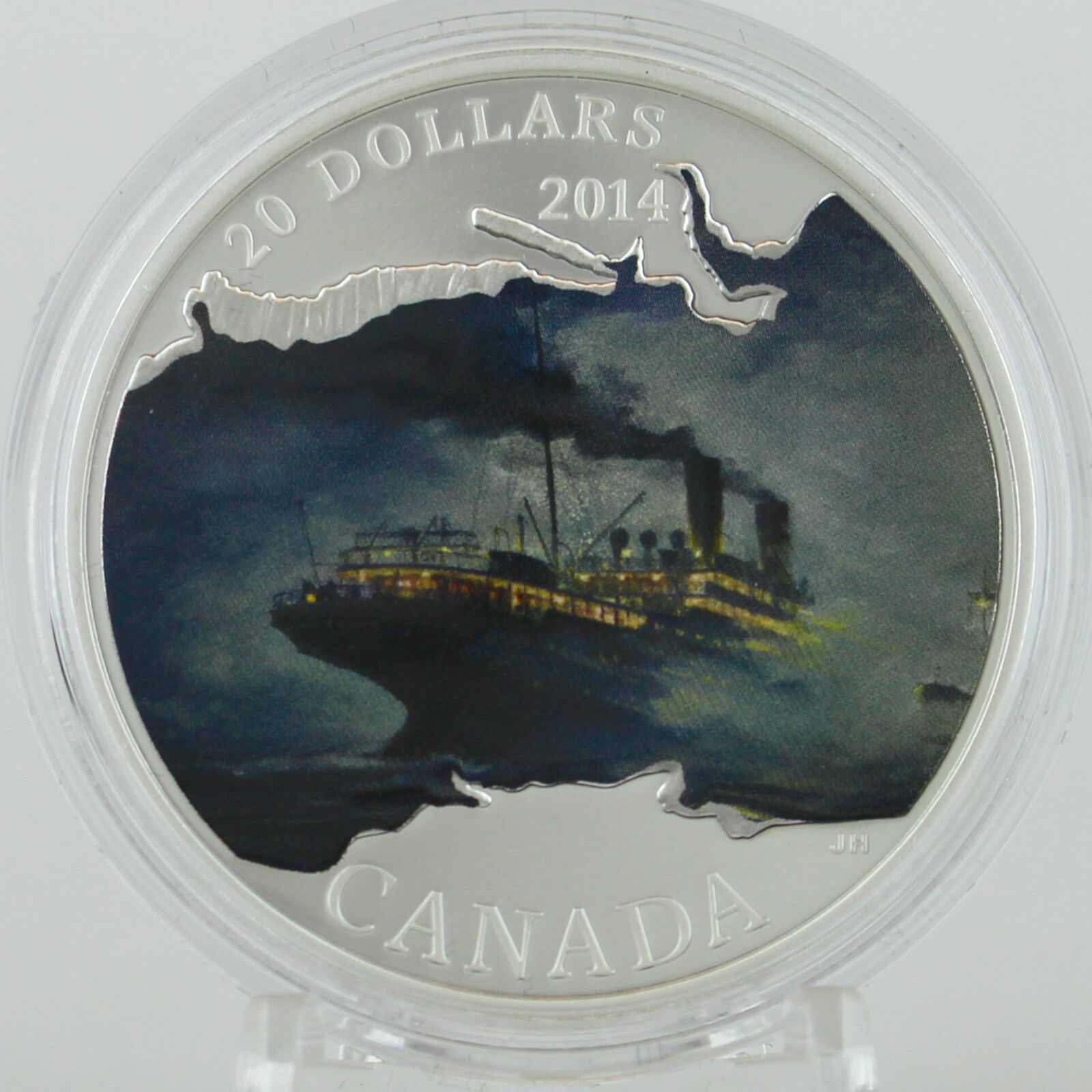 2014 $20 RMS Empress of Ireland Lost Ships 1 oz Silver Serial# 1914 Year it Sank