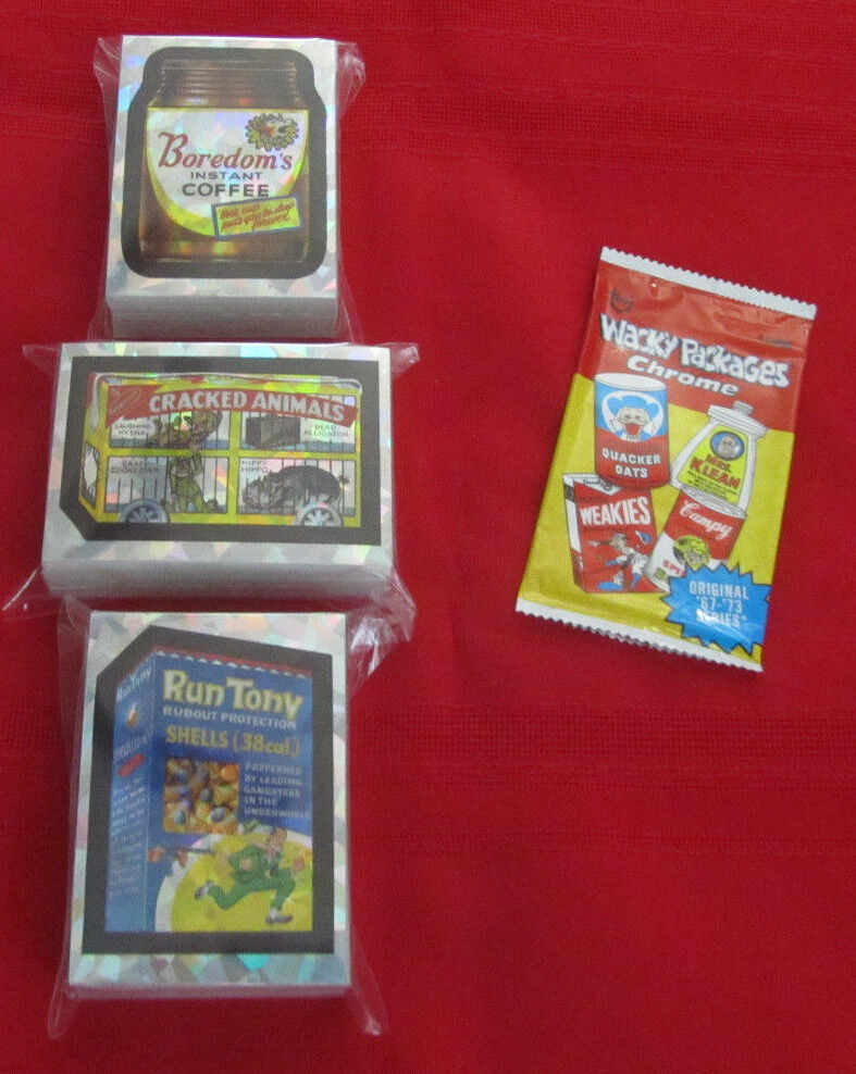 2014 WACKY PACKAGES CHROME SERIES 1 ATOMIC REFRACTOR SET 110 TOTAL    NM/MT
