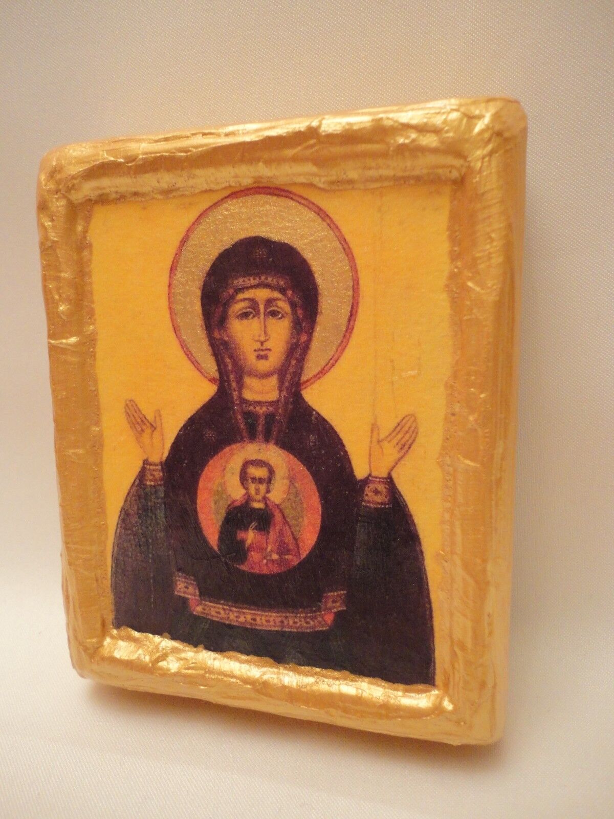 Virgin Mary Jesus Rare Eastern Russian Orthodox Religious Christianity Icon