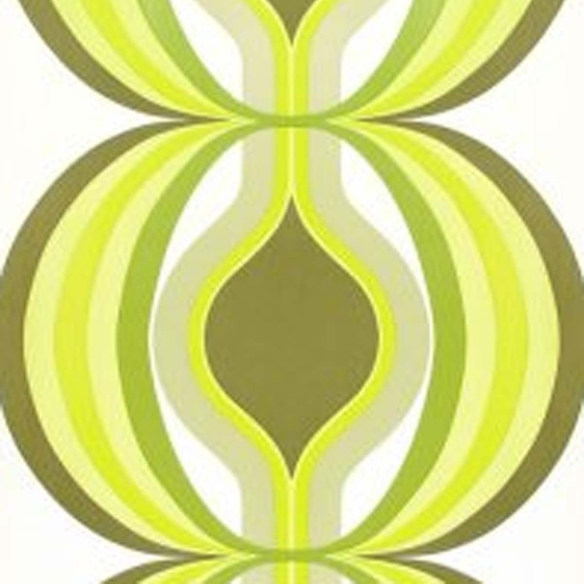 Geometric Minimalist GREEN Vintage Original 1970s 1960s Wallpaper 